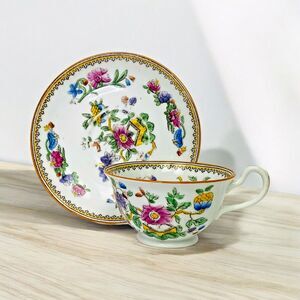S&N L Salt & Nixon Salon China Tea Cup and Saucer Made in England Flowers Spring